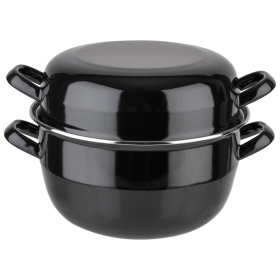 Кастрюля для мидий APS Mussel Pot Black Enamelled Sheet Steel 00627