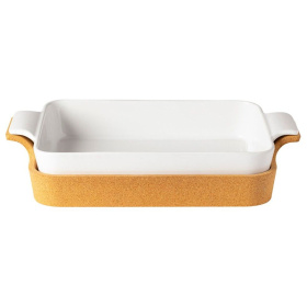 Форма для запекания с подставкой Casafina Ensemble Baker Rectangular with Cork Tray DR391-WHI