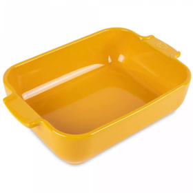 Форма для запекания Peugeot Appolia Plat four céramique rectangle jaune safran 61234