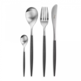 Набор столовых приборов Cutipol Mio Black Matte Brushed MI.006