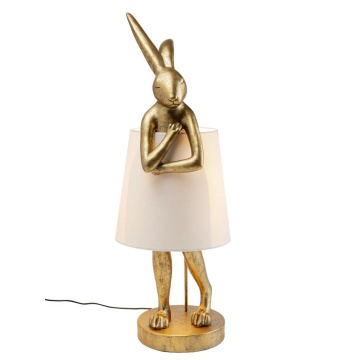 Настольная лампа KARE Tischleuchte Animal Rabbit Gold/Weiß 52523