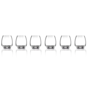 6 стаканов для виски Zepter Magic Harmony Crystal & Stainless Steel Whiskey Tumblers LS-023-8