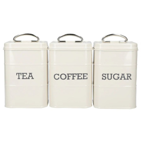 Набор банок для хранения KitchenCraft Living Nostalgia Antique Cream TCS Canisters LNTCSSETCRE