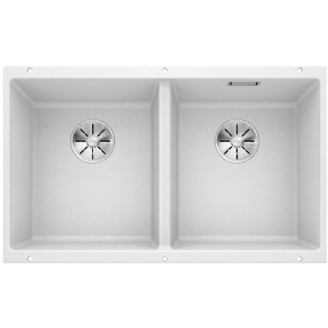 Кухонная мойка Blanco Subline 350/350-U Silgranit InFino White 523578