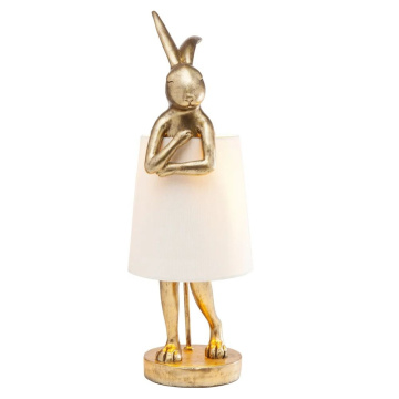 Настольная лампа KARE Tischleuchte Animal Rabbit Gold/Weiß 61598