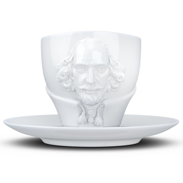 Чашка с блюдцем Tassen Talent cup William Shakespeare in white 80.12.01