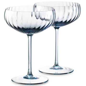 2 бокала для шампанского Anna Von Lipa Lyon Champagne Saucer Blue Smoke Set AVL-622-7
