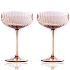 2 бокала для шампанского Anna Von Lipa Lyon Champagne Saucer New Brown Set AVL-622-30