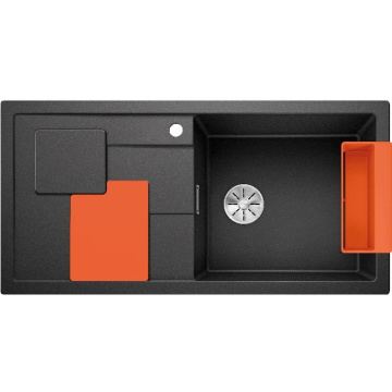 Кухонная мойка Blanco Sity XL 6 S Silgranit Anthracite + Orange accs 525056