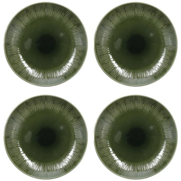 4 обеденные тарелки KitchenCraft Mikasa Jardin Green Dinner Plates Set MKJDDPLATEPK4