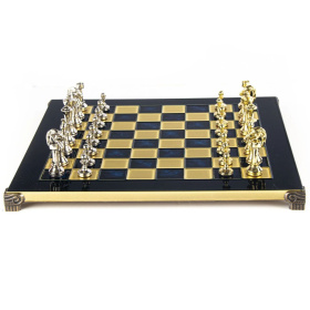 Шахматы Manopoulos Classic Metal Staunton Chess Set S34BLU