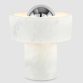 Настольная лампа Tom Dixon Stone Portable Polished Marble Silver STPO01SSUN