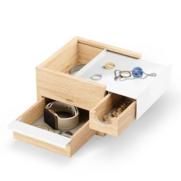 Шкатулка Umbra Stowit Mini Storage Box White-Natural 1005314-390