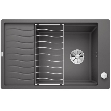 Кухонная мойка Blanco Elon XL 6 S-F Silgranit InFino Rock Grey 524855