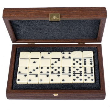 Домино Manopoulos Premium Dominoes Set in Caramel Leatherette DDE20