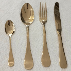 Набор столовых приборов Herdmar Rocco Casual Shiny Gold PVD Cutlery Set 0890000-sgl