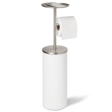Держатель для туалетной бумаги Umbra Portaloo Toilet Paper Stand White-Nickel 1012487-670