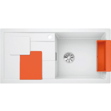 Кухонная мойка Blanco Sity XL 6 S Silgranit White + Orange accs 525059