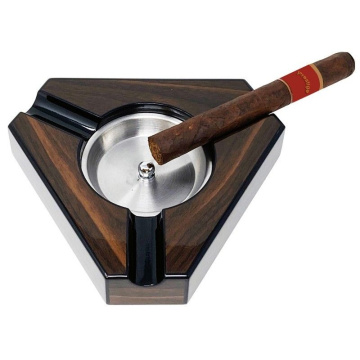 Пепельница для сигар Prestige Import Group Dark Maple & Black Lacquer Triangular Ashtray ASH3W
