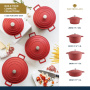 Сотейник KitchenCraft MasterClass Red Shallow Casserole Dish MCMSCRD28RED. фото 5
