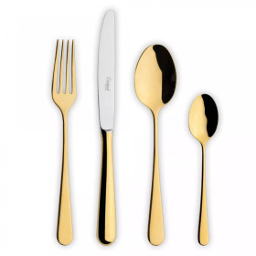 Набор столовых приборов Cutipol Alcântara Mirror Polished Gold Plated AL.006.G