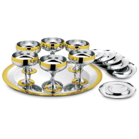 Набор для шампанского Zepter Baron Decor Gold Plated Champagne Set LS-160-A-DG