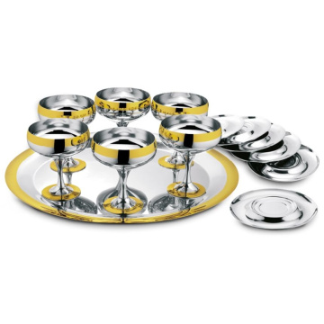 Набор для шампанского Zepter Baron Decor Gold Plated Champagne Set LS-160-A-DG