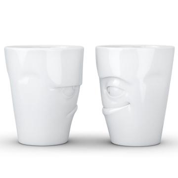 Набор кружек Tassen Mug set no. 1 Grumpy & Impish without handle in white 01.27.01