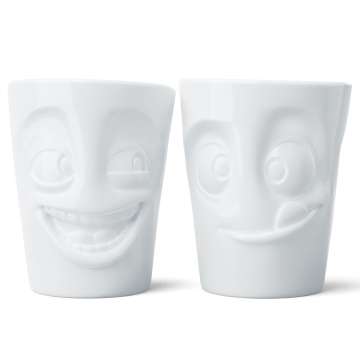 Набор кружек Tassen Mug set no. 3 Joking & Tasty without handle in white 01.29.01