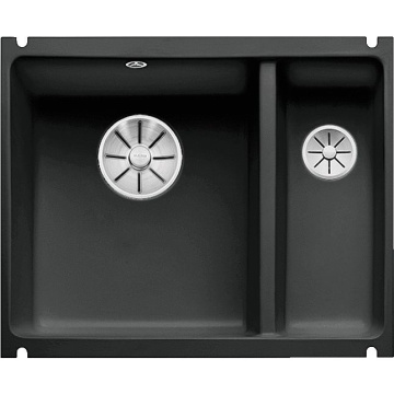 Кухонная мойка Blanco Subline 350/150-U Ceramic PuraPlus InFino Black 523747