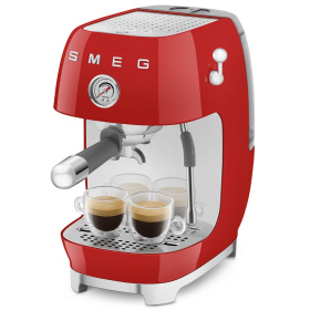 Кофеварка рожковая Smeg Macchina da Caffè Espresso Manuale 50's Style Rosso Lucido ECF03RDEU