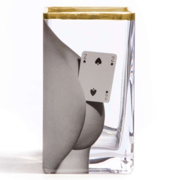 Ваза Seletti Glass Vase Two of Spades Small 14122