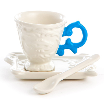 Чашка кофейная с блюдцем Seletti I-Wares I-Coffee Set Blue 09859/AZZ