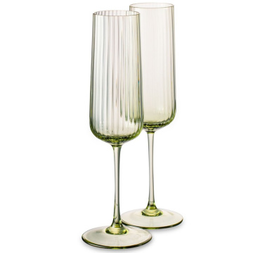 2 бокала для шампанского Anna Von Lipa Ripple Aperitive Glass Oilve Green Set AVL-653-32