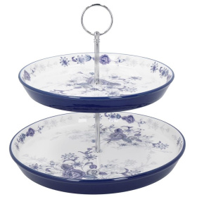 Блюдо двухъярусное KitchenCraft London Pottery 2-tier Cake Stand LPBRCAKESTANDBLU