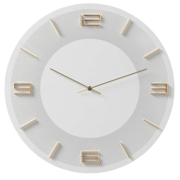 Настенные часы KARE Wanduhr Leonardo Weiß/Gold 52052