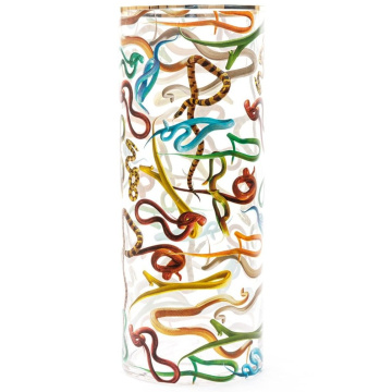 Ваза Seletti Glass Vase Snakes Cylindrical Big 14201
