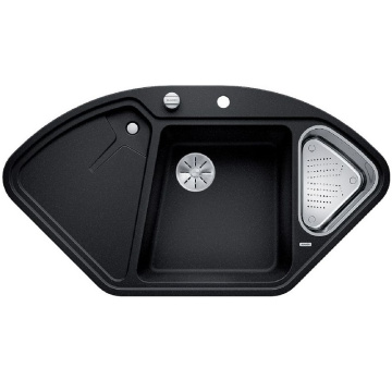 Кухонная мойка Blanco Delta II Silgranit InFino Anthracite 523656