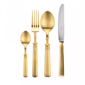 Набор столовых приборов Cutipol Piccadilly Matte Brushed Gold Plated P1.006.GB