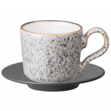 Чашка кофейная с блюдцем Denby Studio Grey Brew Espresso Cup with Saucer 426011011/426011012