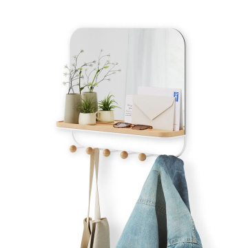 Зеркало Umbra Estique Mirror with Hooks White-Natural 1018031-660