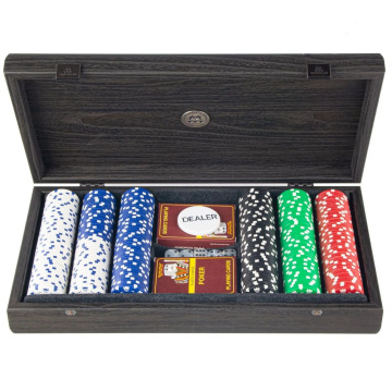 Набор для покера Manopoulos Luxury Poker Set in Black Wooden Case PDE10.300
