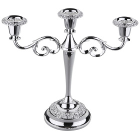 Подсвечник Queen Anne 3 Light Rose Candelabra-Baroque Arm 0/8203