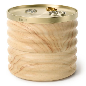 Шкатулка Umbra Tesora Wood Storage Box Natural-Brass 1021398-1291
