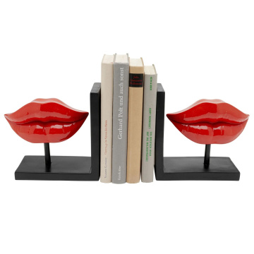 Набор держателей для книг KARE Buchst&uuml;tze Lips Rot 57218