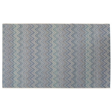 Ковер уличный KARE Outdoor Teppich Zigzag Blau 56150