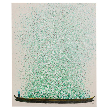 Картина KARE Leinwandbild Flower Boat Beige Grün 54353