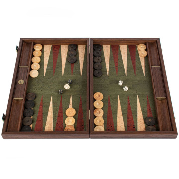 Нарды Manopoulos Premium Handcrafted Green Natural Cork Backgammon Set BFF1GRE