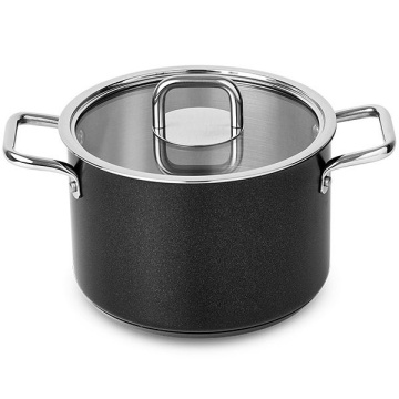 Кастрюля с крышкой Silampos Comfort Glass Black Stockpot 63212JWR6616