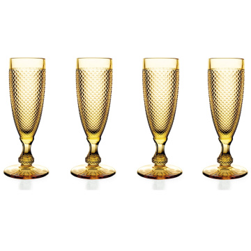 4 бокала для шампанского Vista Alegre Bicos Flutes Set Amber 49000087